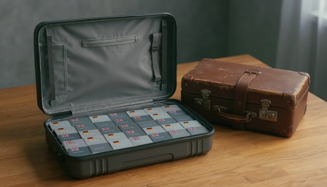 Das Backup nimmt die Sprachen mit, und der alte Koffer lässt sich weiterhin öffnen.