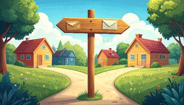 Die Absenderadresse ist der Wegweiser: Jede Nachricht findet ihr Haus
