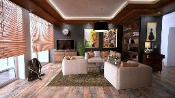 Wohnzimmer über zwei Ebenen