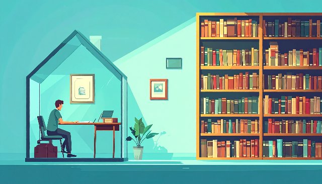 Die Sprechverbindung: Die Schreibfläche bittet um jedes Bild, die Bibliothek reicht es hinüber