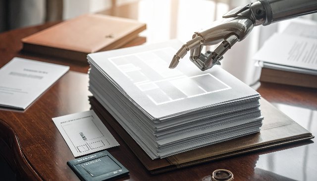 Briefpapier für die Maschine — die Platzhalter füllen sich erst beim Versand