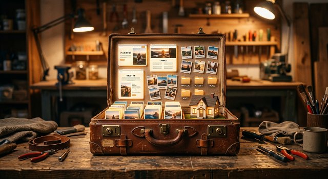 Everything inside: pages, images, visitors — the website travels as a whole